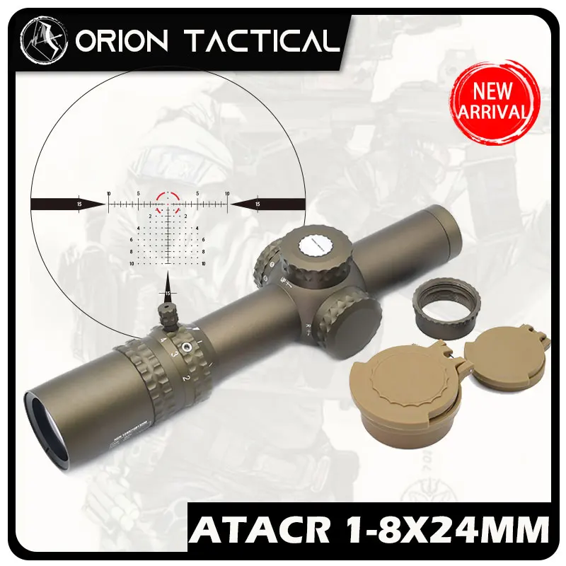 Tactical Rifle Hunting Sight Nitrogen Filled Full Optics Spotting Scope ATACR 1-8X24mm First Focal Plane LPVO Mil Spec Ver.