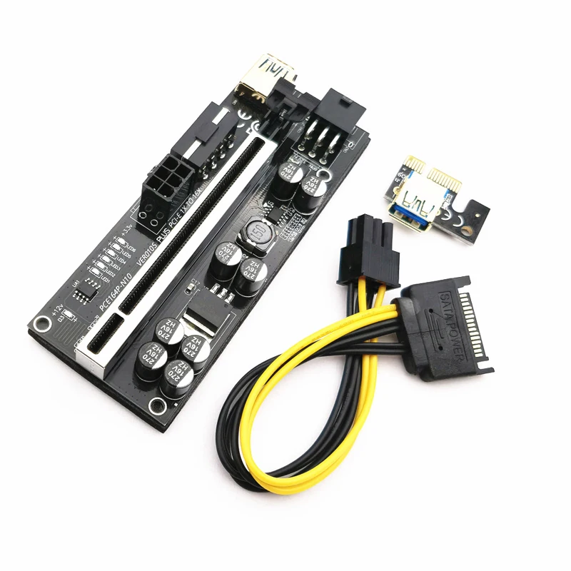 1-10PCS Riser 010 USB3.0 PCIE Riser 010S PCI Express Cable Riser Card For Video Card PCI-E X16 Extender For Bitcoin Miner Mining