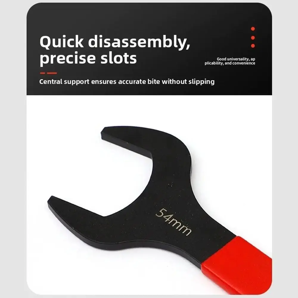 1Pcs Thin Single Open End Wrench 7-32mm Metric 15 Degree Offset Angle U-Shaped Spanner Blackening Flat Head view 3