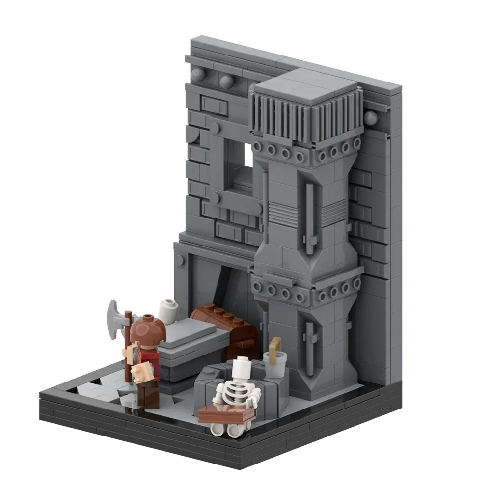 MOC Medieval Architecture helmss Deep Building Blocks Movie Scene The Rings  Model Oliphants Mech Bricks Assembled Toy Kids Gift