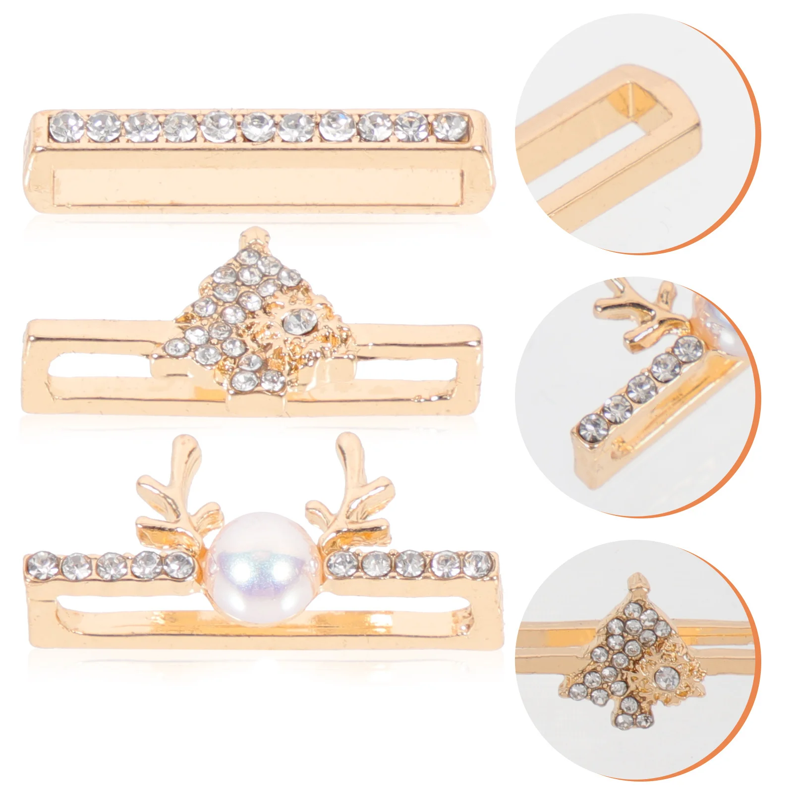 

3Pcs Deer Watchband Decorative Rings Alloy Smartwatch Strap Charms Exquisite Lightweight Fashionable Replacement for Silicone