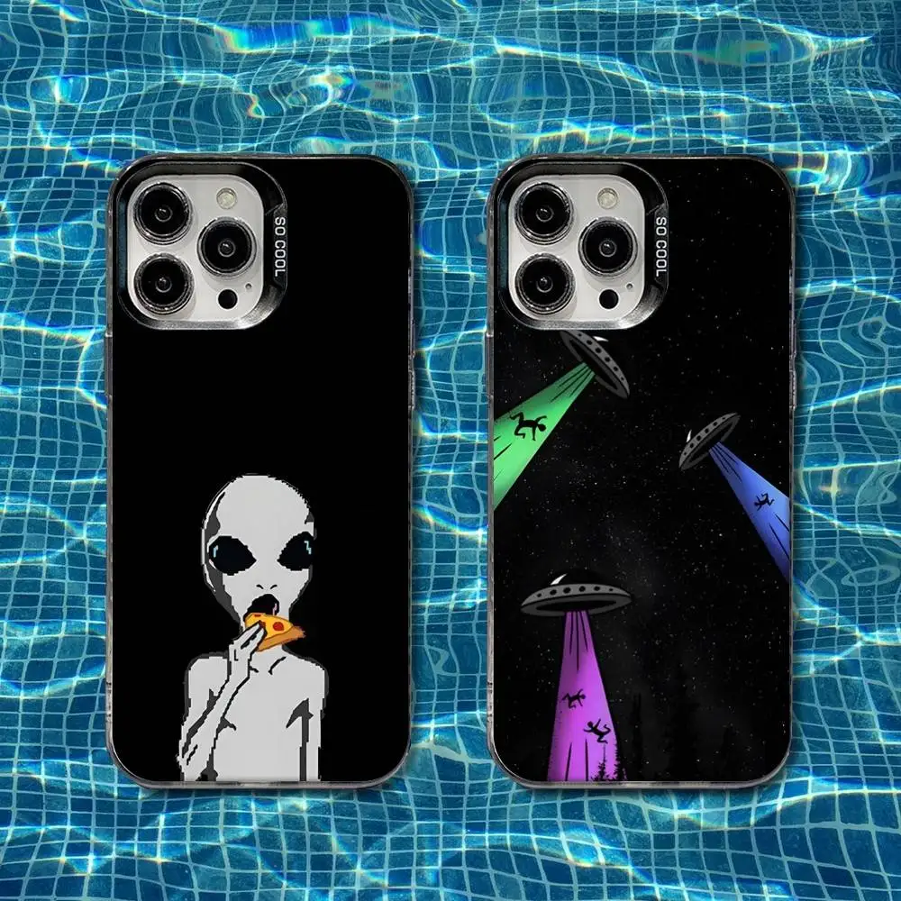 

Cute Alien ET Phone Case For iPhone 16,15,14,13,12,11,8,7,Pro,Max,Plus,Mini,XS,SE Shockproof Matte Cover