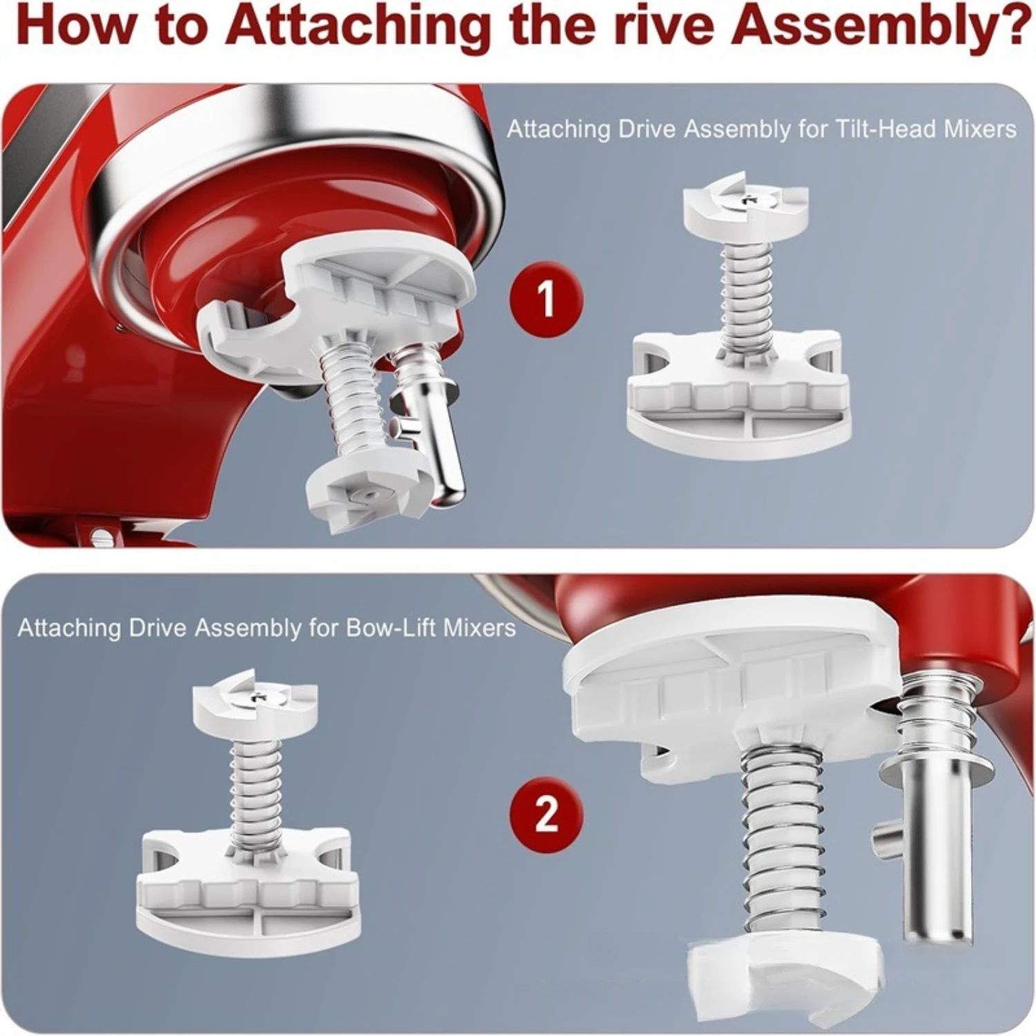 2 PC/Set Ice Cream Stirring Heads and Paddles Compatible with KitchenAid Ice Cream Machine Accessories