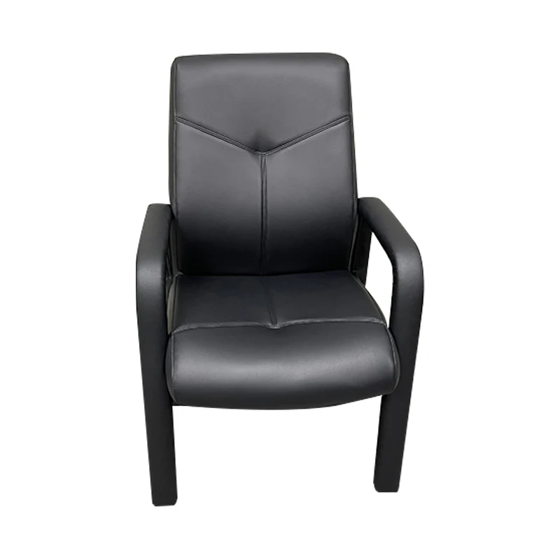 Modern round stool chair for conference guest office dining room soft bag seat leather inquiry chair with cooling function