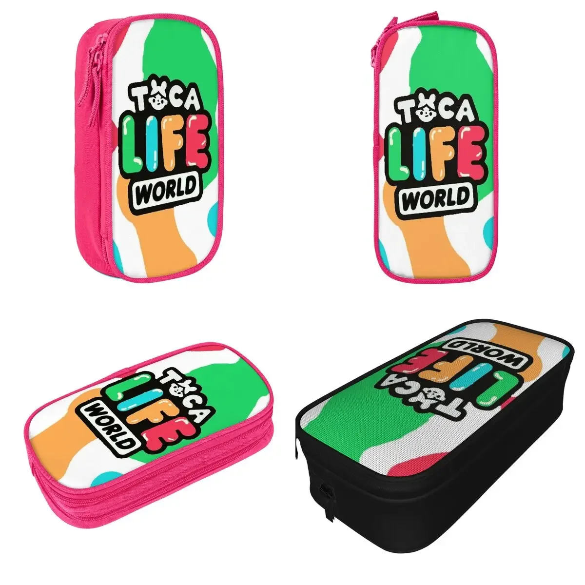 Game Toca Life Cartoon Pencil Case Creative Pen Bags for Student Large Storage School Supplies Cosmetic Pencil Pouch