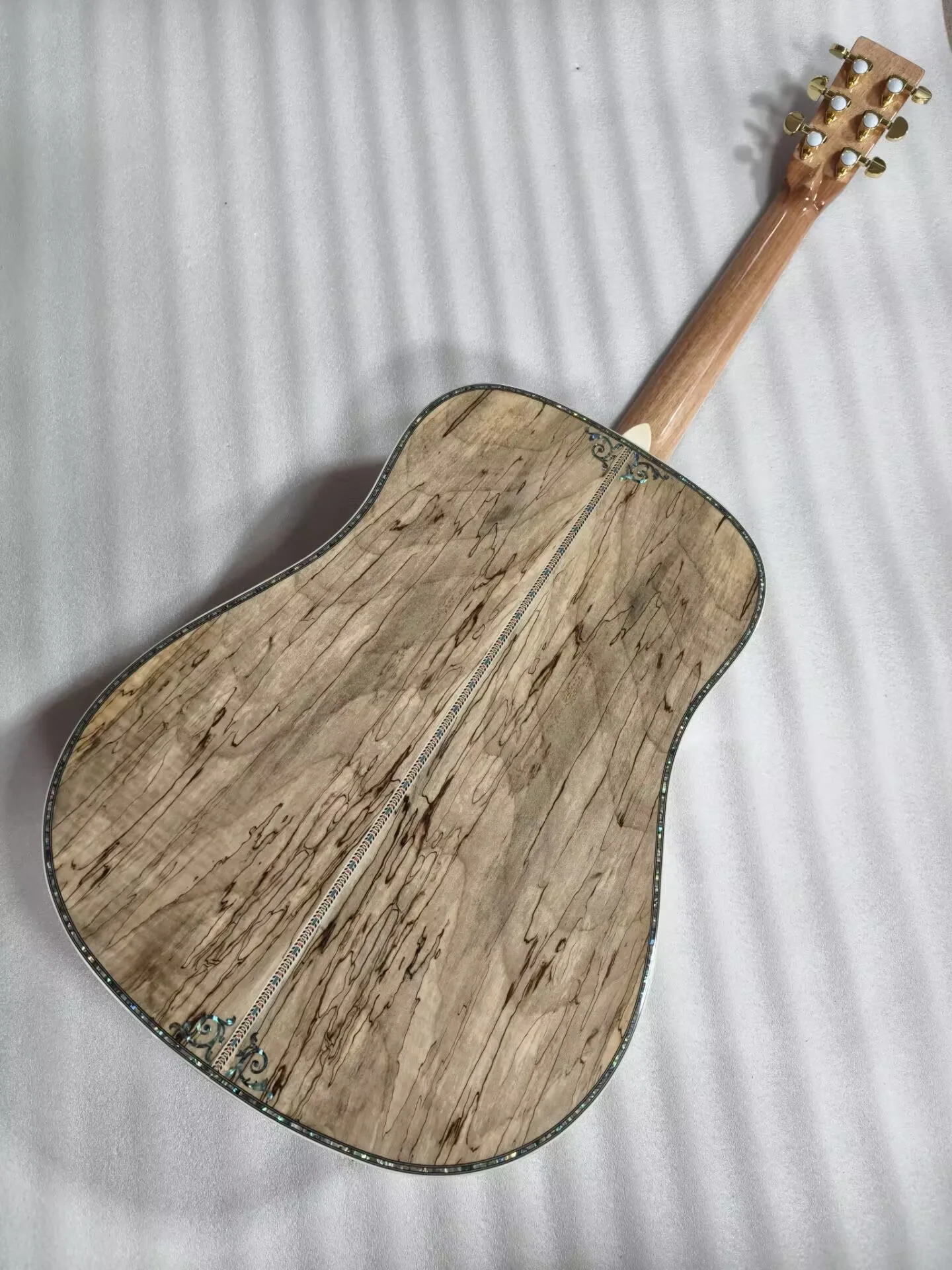 

Изготовленная на заказ акустическая твердая гитара, 41-дюймовая новая необычная гитара с дредами из морского ушка