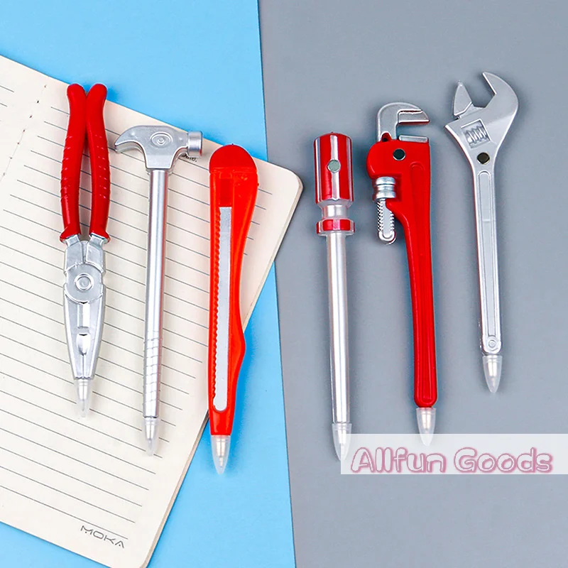 Ball Pens Simulation Hardware Tools Vise Screwdriver Pliers Hammer Toy Modelling Ballpoint Pen Student Learning Prizes Gift
