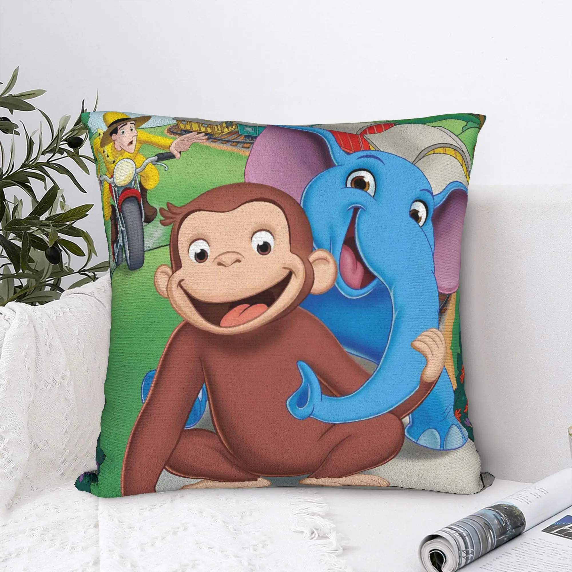 Curious George-s Pillow Case  Cute Funny Pillow Cover Soft Pillowcases For Sofa Couch Bed Living Room
