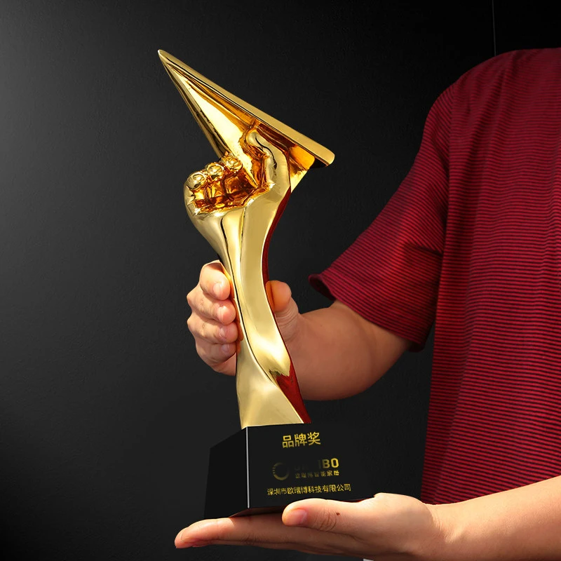 

Customized Aircraft Shape Resin Trophy, Creativity Lettering High-end Souvenir, Home Decoration Awards Competition Trophy, 1Pc