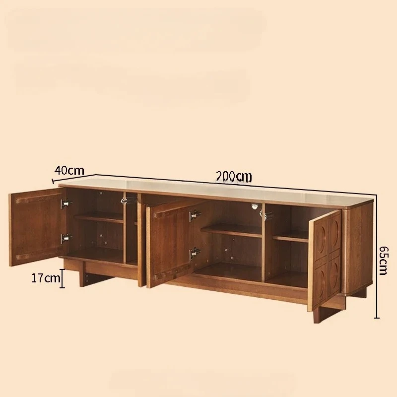 

S Средневековый шкаф для телевизора из массива дерева, маленькая квартира, французский ретро шкаф из ясеня, простой