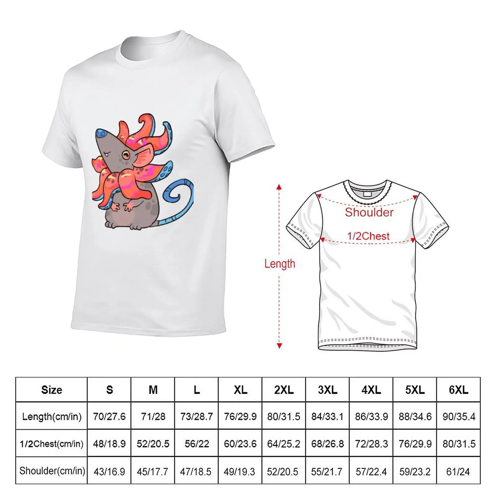 rat octopus T-Shirt cotton t shirt man man graphic t shirt cotton t shirts man 100% T-shirt