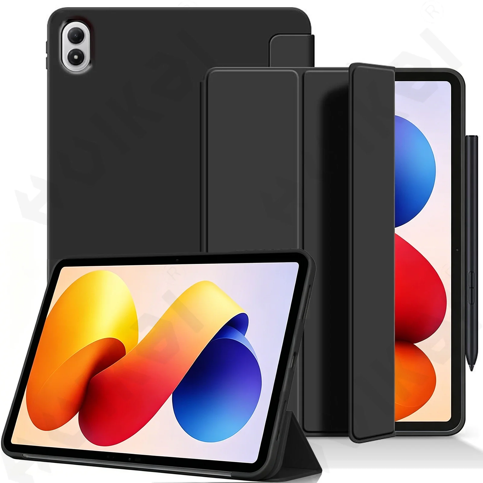 Case For Redmi K Pad 2 8.8 SE 9.7 Pro 12.1 2025 Slim Translucent Back Tri-Fold Stand  Tablet Pen Charging Auto Wake/Sleep
