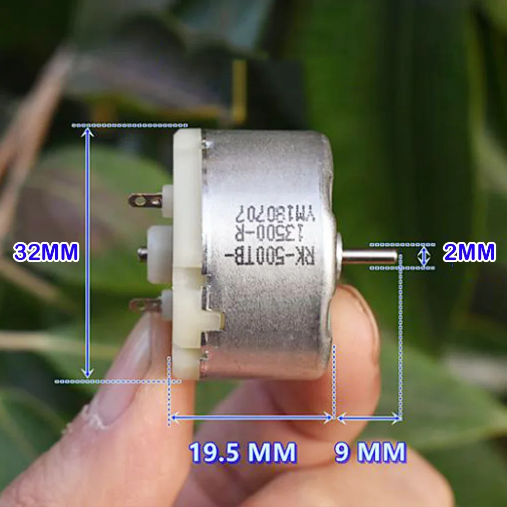 Mini 32mm 500 Electric DC Motor DC 3V-9V 5300RPM Large Torque Sweeping Robot Motor Carbon Brush Intelligent Sweeper Motor