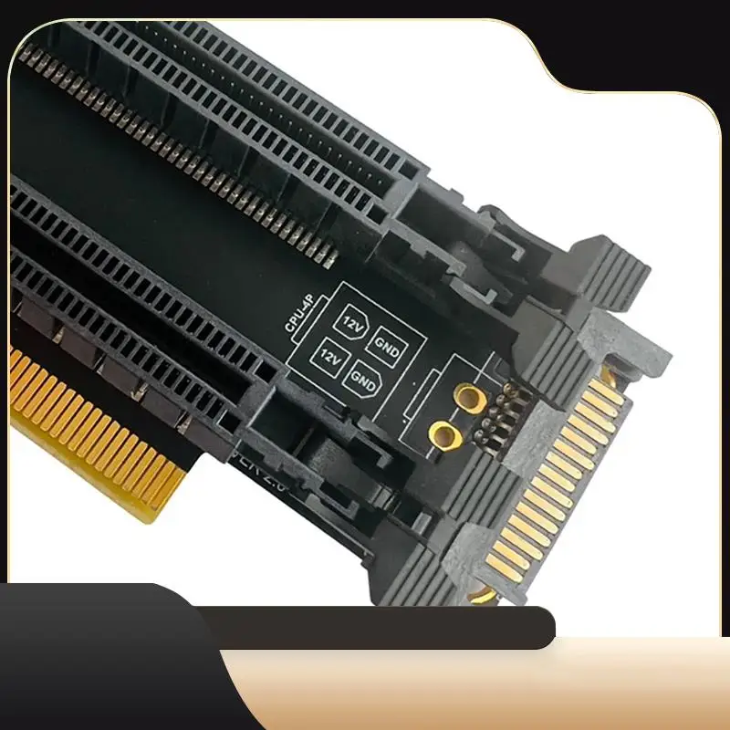 

PCI-E 4.0 X16 1 To 2 Expansion Card Gen4 Split Card Pcie-Bifurcation X16 To X8X8 With 20Mm Spaced Slots CPU4P-T44C
