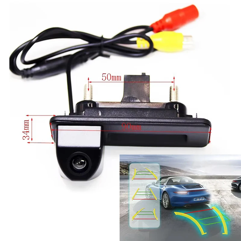 

HD CCD Dynamic Trajectory Tracks Rear View Parking Car Camera For Audi A1 Skoda Roomster Fabia Octavia Yeti Superb