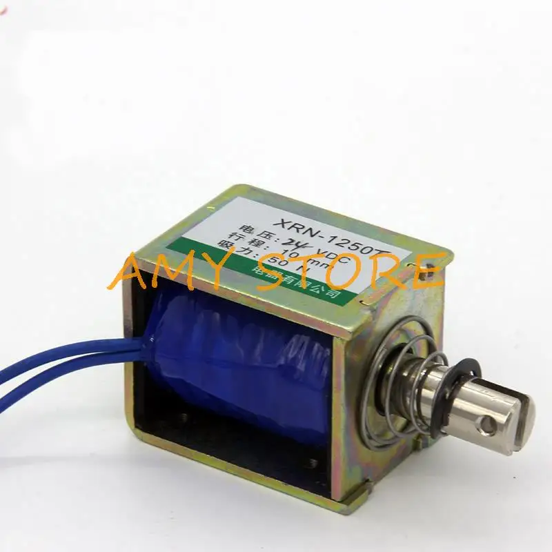 

XRN-1250T DC 12V 24V Push Pull Type 10mm 50N Open Frame Solenoid Electromagnet