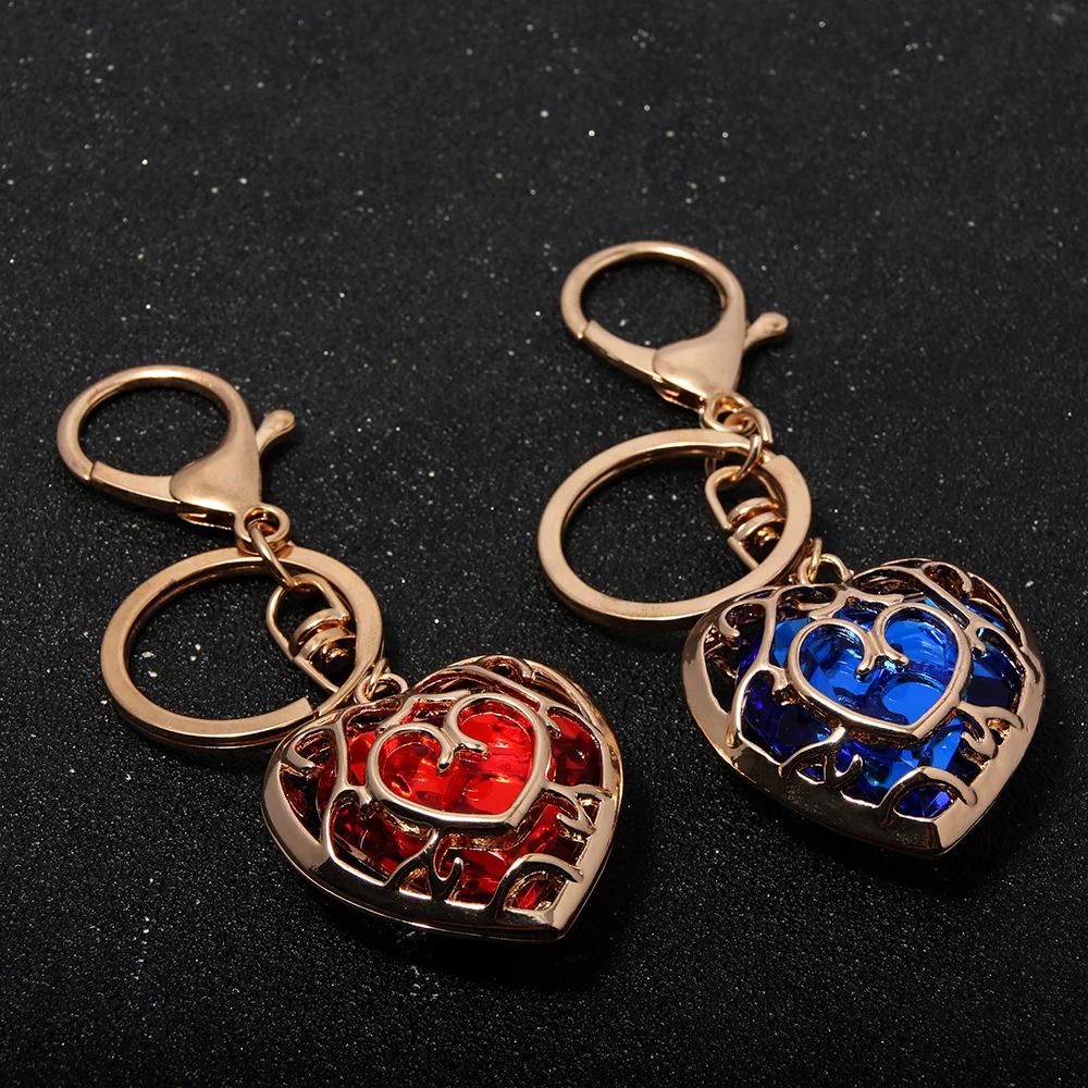 Game Link Heart Container Keychain Necklace Sky Sword and Shield Cosplay Props Men Zeldaes Accessories Car Key Pendants Gift