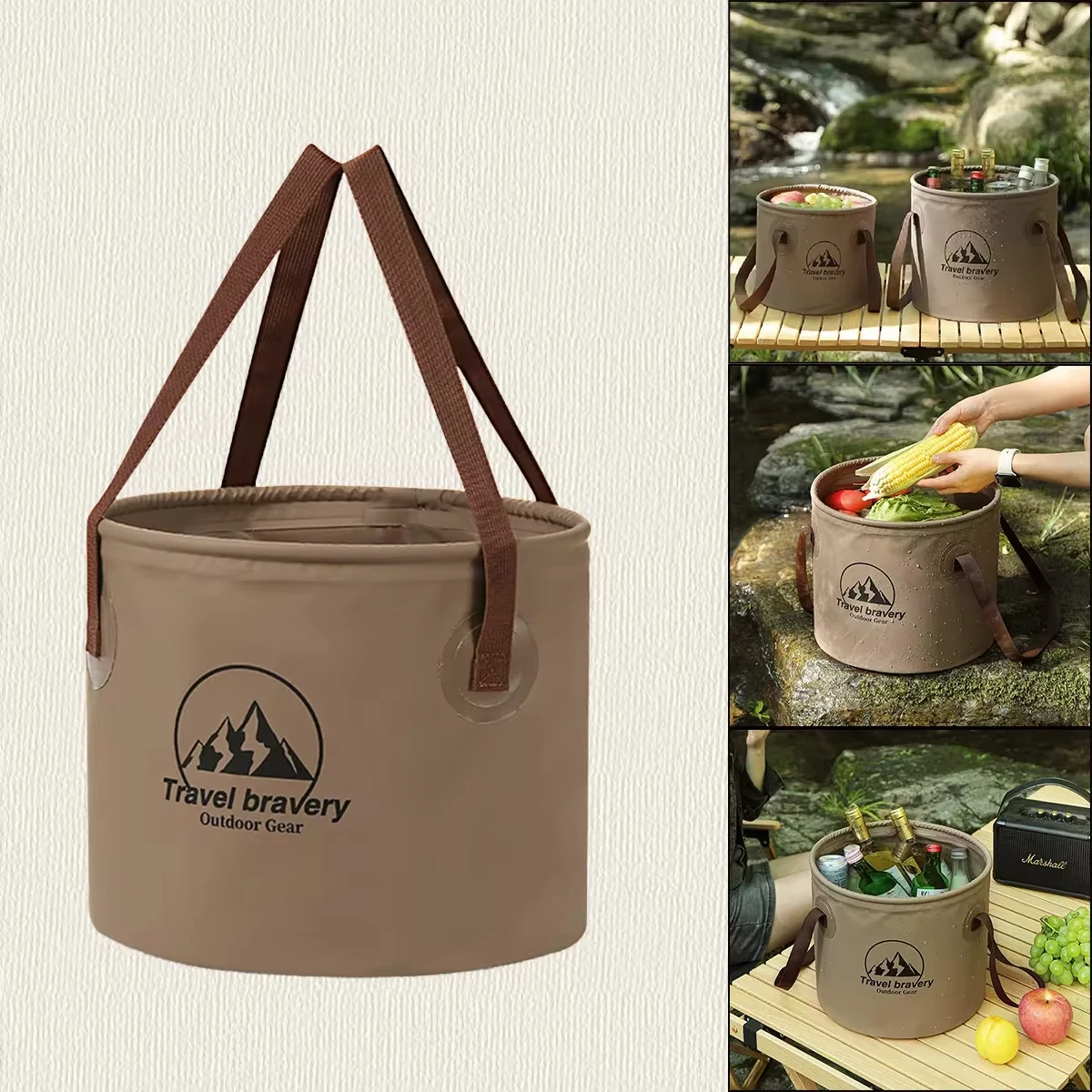 

Travel Camping Folding Bucket Multipurpose Water Storage Bag Portable Multi-functional Folding Bucket Household Outdoor Products