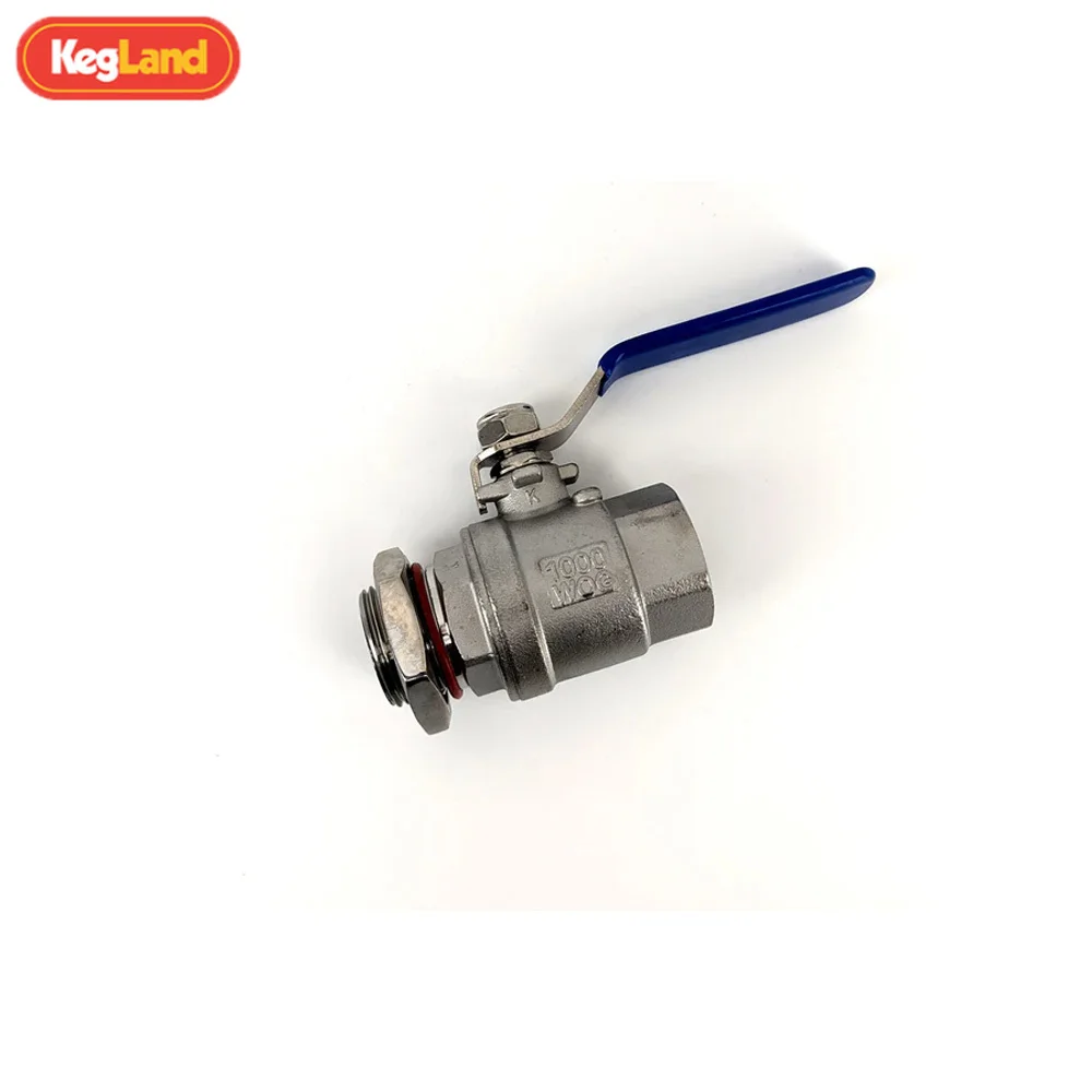 KegLand 1inch Ball Valve Assembly Stainless Steel Connector Fitting Beer Home Brewing Accessory