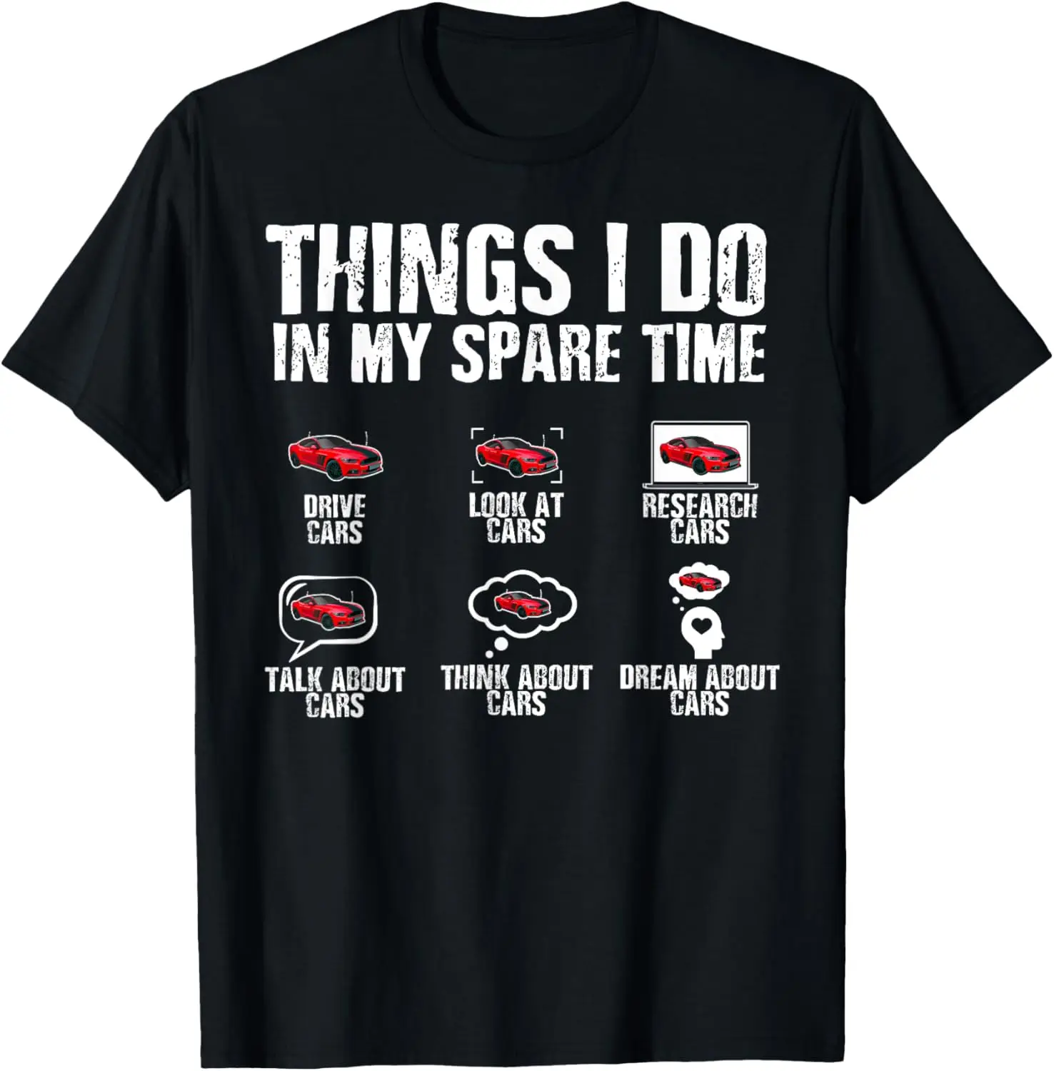 Things I do In My Spare Time Car Mechanic Fathers Day Mens T-Shirt