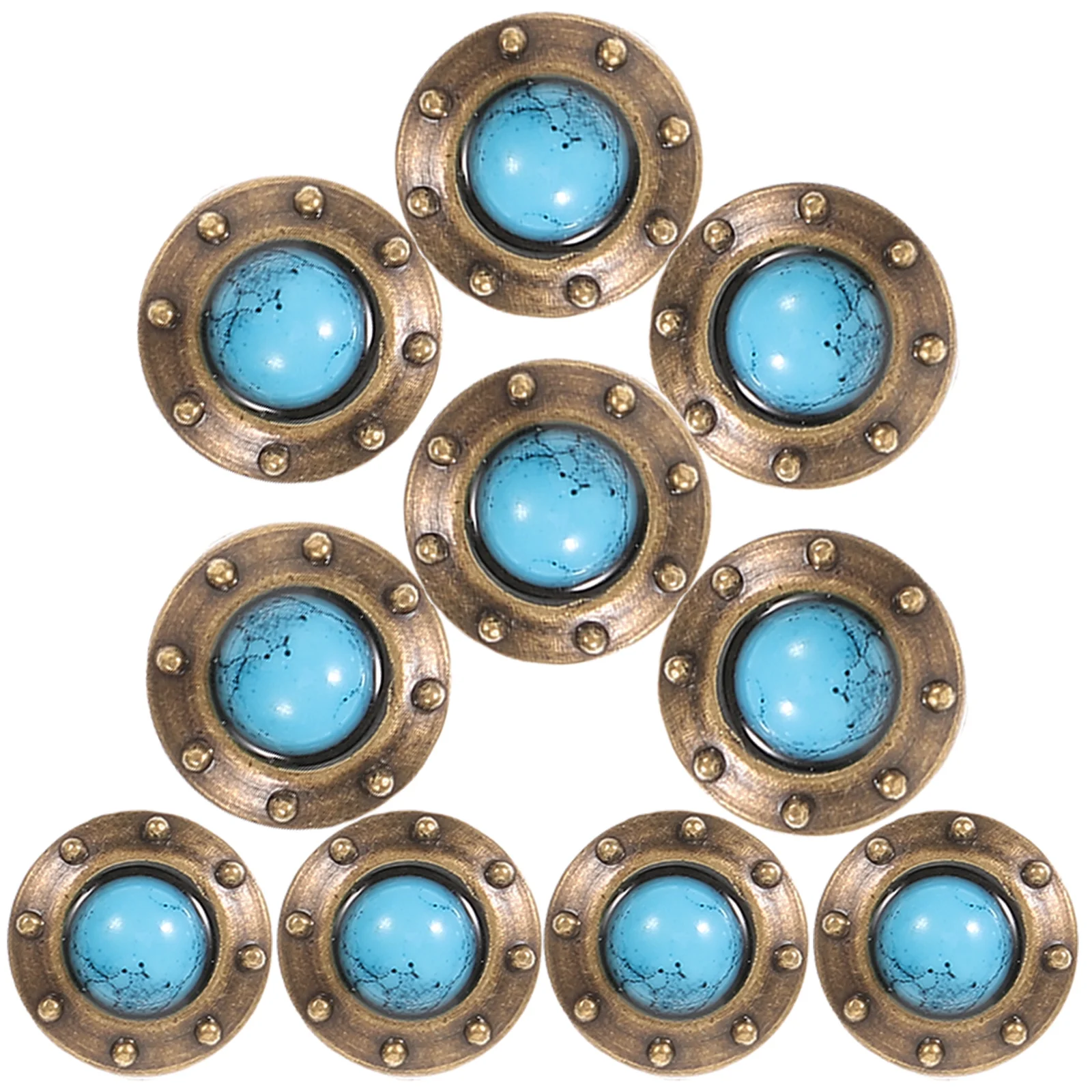 10 Pcs Turnbuckle Vintage Decor Buttons DIY Bag Accessories Metal Chic Exquisite Suitcase Conchos for Acrylic