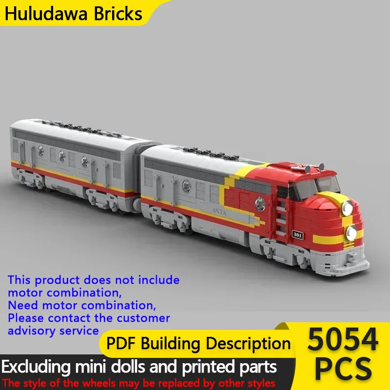 

City Car Model MOC Building Bricks Eight Wide Carriages Train Modular Technology Children Toys Suit Holiday Gifts Assemble
