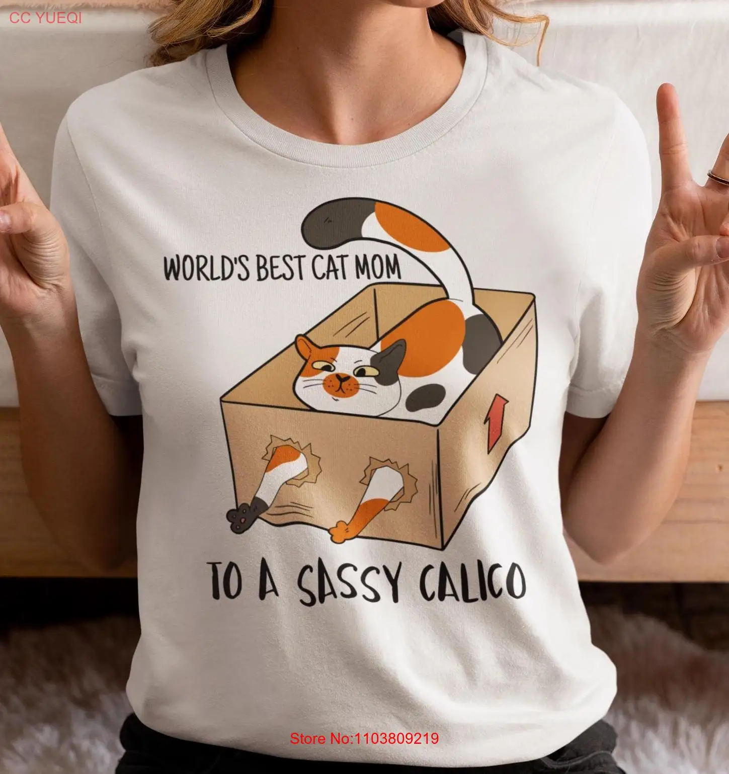 Лучшая в мире футболка с изображением кота и мамы To a Sassy Calico Lover GifT Забавная женская одежда для владельца Дня матери с длинными или короткими рукавами