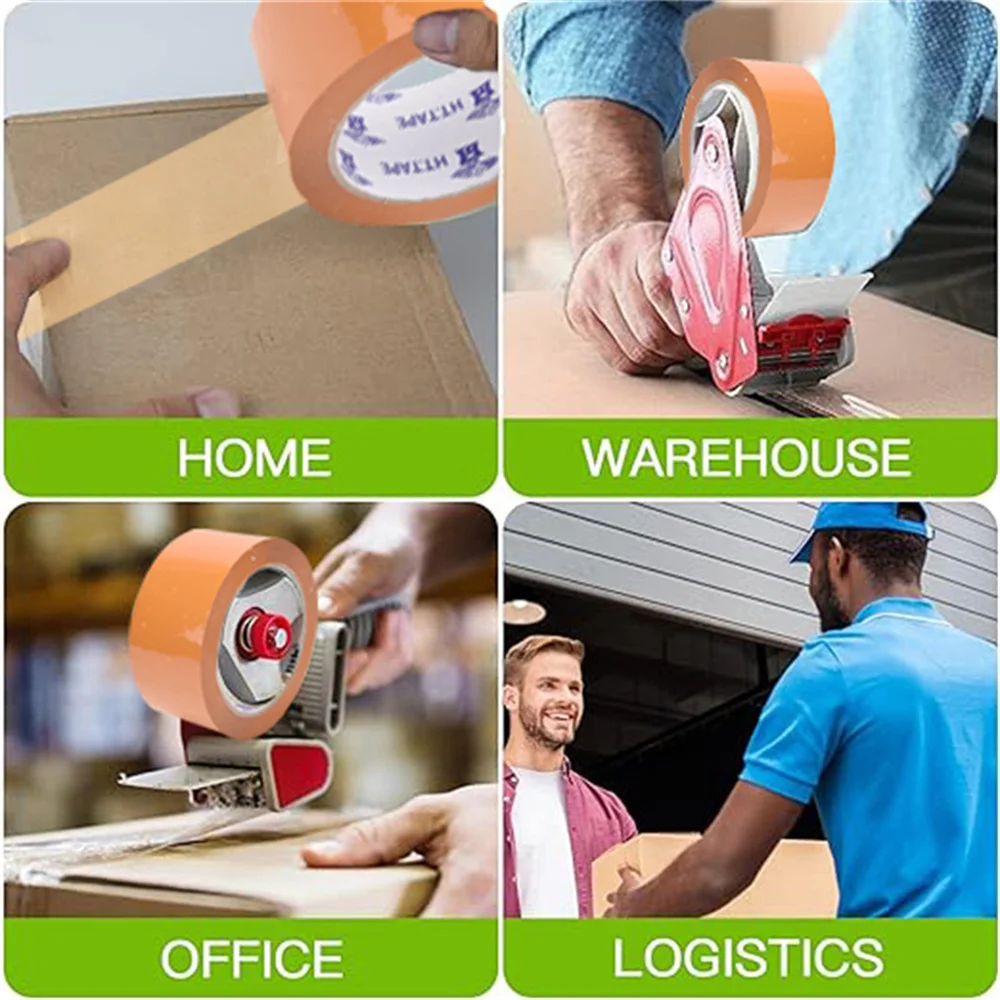 12 Rolls/Set Tape Packaging Tools Office Packing Supplies Waterproof Sealing PP Material Durable Can Be Written As Marking Tapes