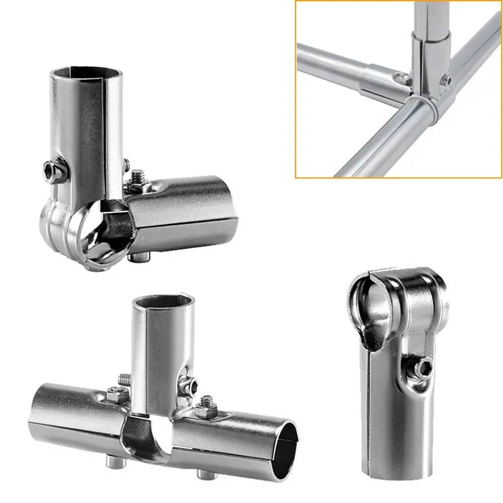 1Pc Round Furniture Hardware Fixed Clamp Tube Connector Clothes Display Rack Pipe Joint Rod Support