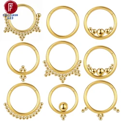F136 Titanium Piercings Septum Hoop Cartilage Tragus Nose Rings Women conch Earring Body Hinged Segmen Beads CZ Helix Jewelry