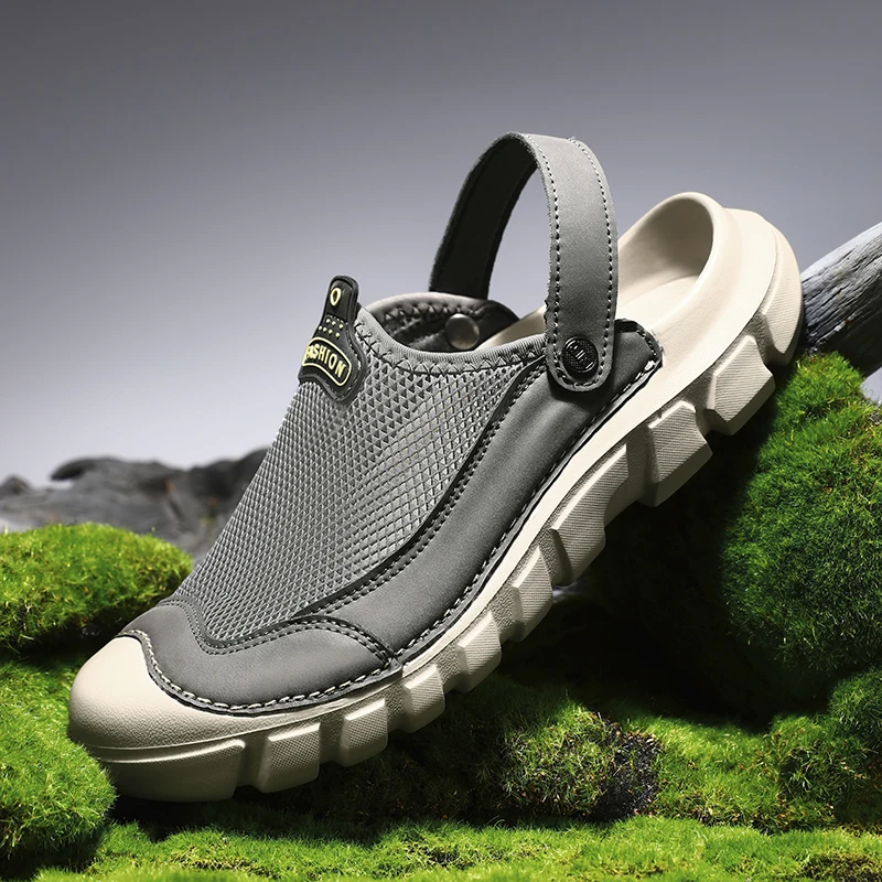 

Мужские сандалии, высококачественные брендовые тапочки Baotou, повседневная обувь ручной работы, удобные и легкие спортивные сандалии, большие размеры