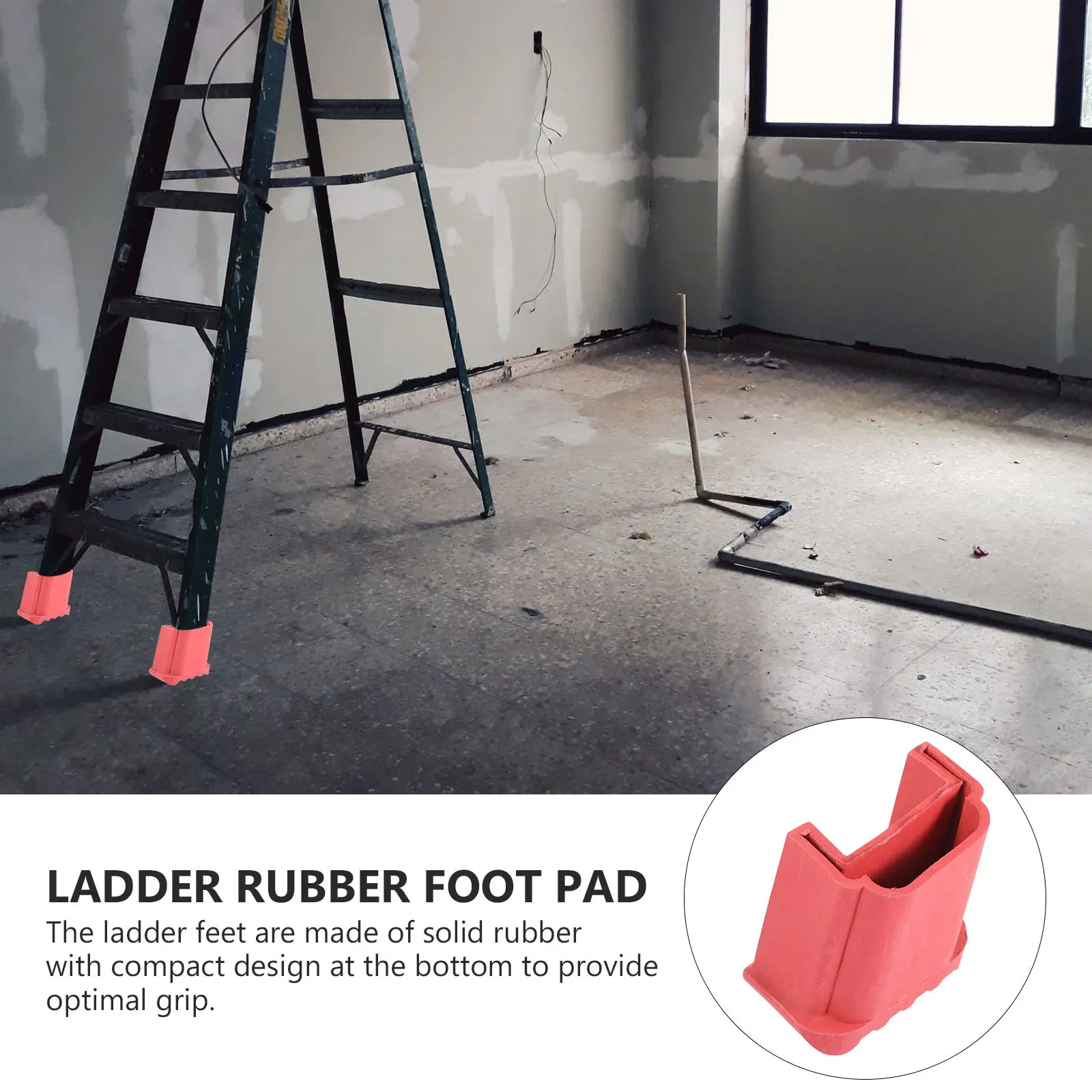 4 個の滑り止めはしご足パッド、さまざまなはしご用の耐久性のあるゴム製グリップ、動物用ドアストッパー、はしご足ゴムパッド