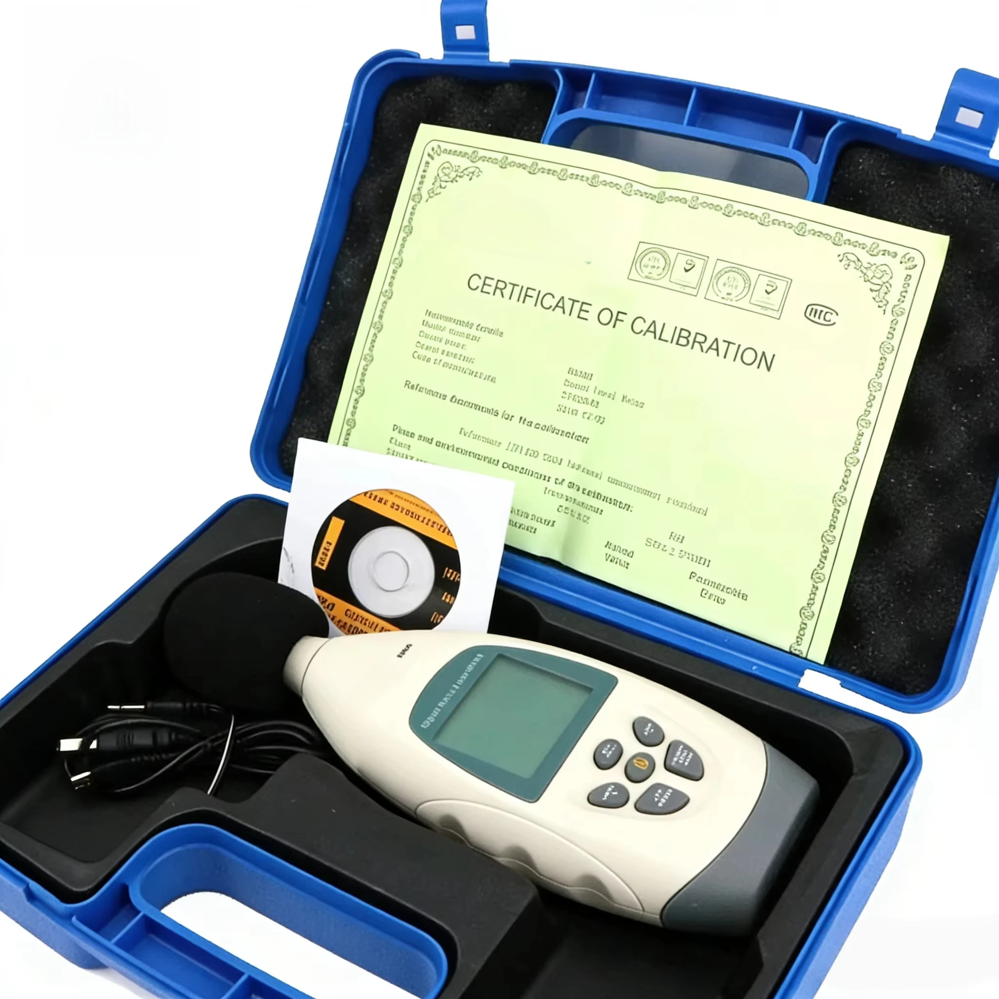 AR844 Digital Sound Level Meter 30-130dB High Precision Noise Tester with USB Data Output