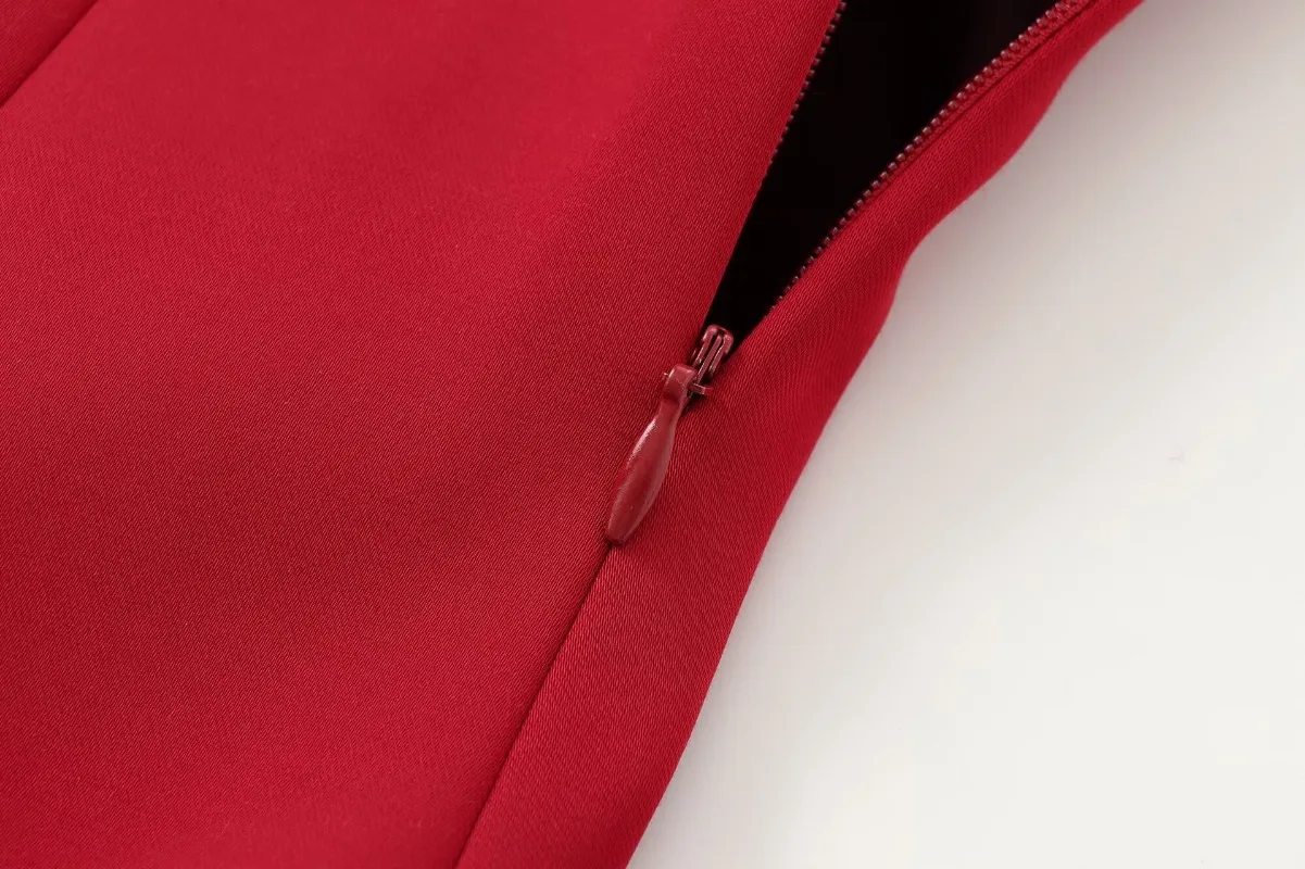 Women Backless Mini Red Party Dress Spring New Fashion Back Hollow Design Silk Satin Sleeveless Dress for Women Retro Vestidos