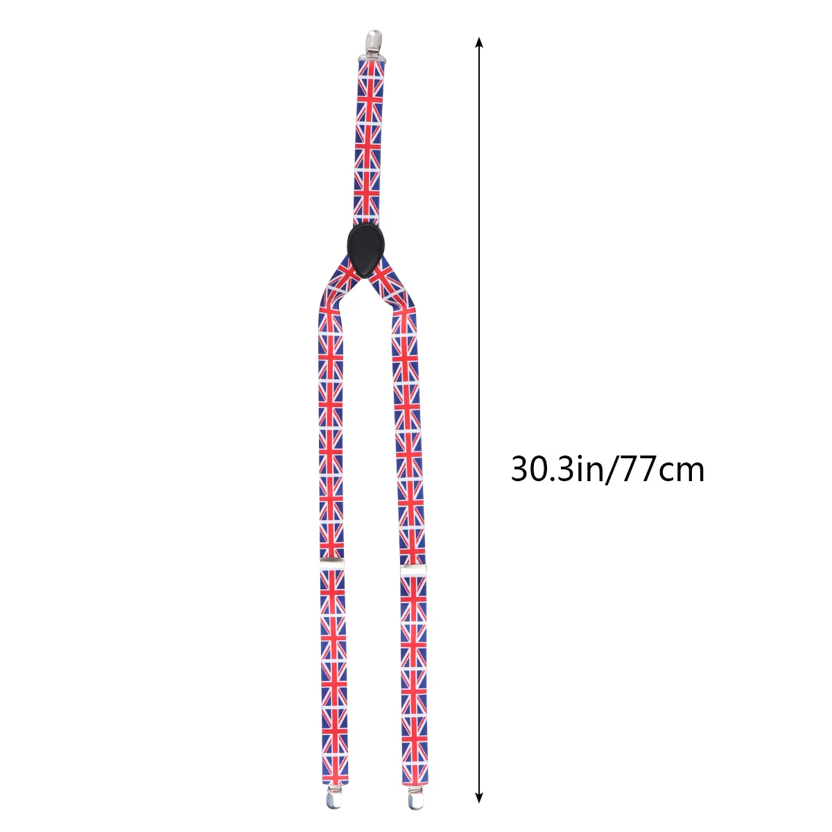 Suspensórios elásticos com estampa de bandeira do reino unido, suspensórios ajustáveis em forma de y, ajuste seguro para shorts jeans, calças, moda unissex elástica