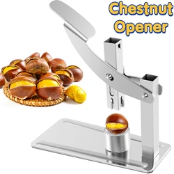 Chestnut Cracker Stainless Steel Chestnut Clip with Non-Slip Handle Labor-Saving Chestnut Cutter Tool Heavy-Duty Chestnut Opener