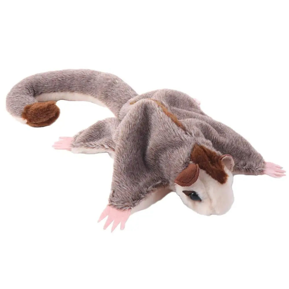 마그네틱 슈가 글라이더 플러시 장난감 시뮬레이션 푹신한 비행 동물 면화 인형 동물 갈색 호주 비행 다람쥐 인형