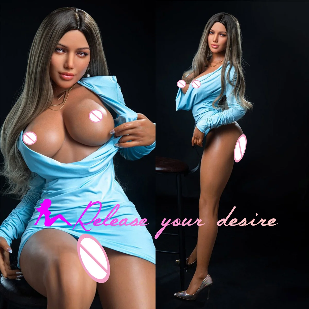 Dispositivo di masturbazione maschile Giocattoli sessuali Seno di gelatina in stile europeo e americano Full size La vagina realistica goffuta sexy può essere inserita