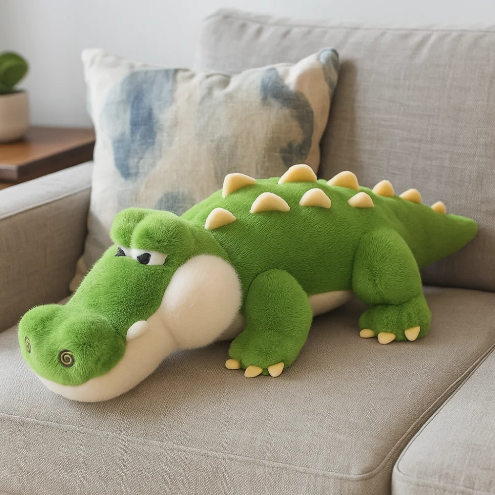 

Мягкая игрушка-крокодил, мультяшная подушка-обнимашка, зеленый крокодил 50 см, декоративная подушка-крокодил, друг для детей