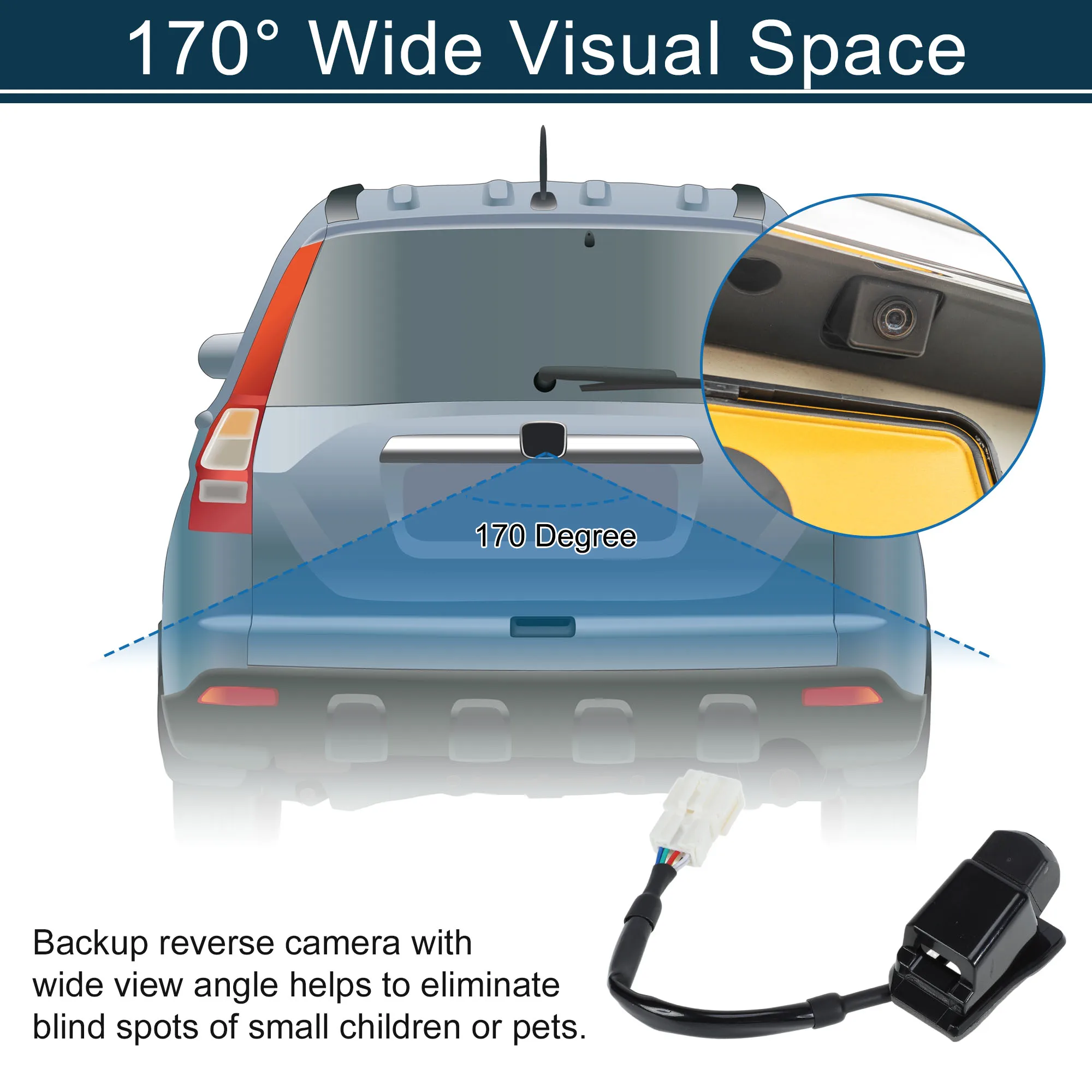 UXCELL Rear View Park Assist Backup Camera for Acura RDX 2013 2014 2015 39530-TX4-A01