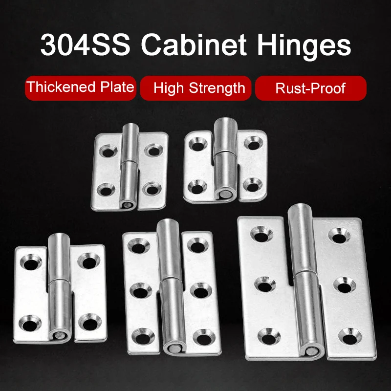 SUS304 Rust-Proof Thick Cabinet Hinge Connector 304 Stainless Steel Door Hinge Detachable Cabinet Door Hinge Bolts