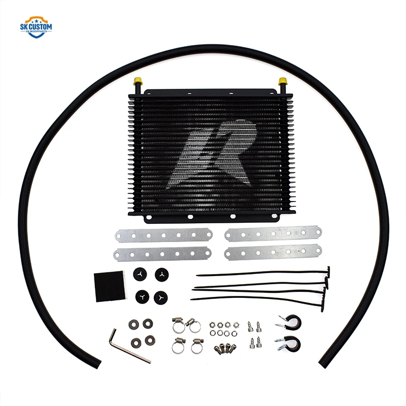 SK مخصص 14 19 25 32 صف مجموعة مبرد الزيت الأوتوماتيكية الألومنيوم صندوق التروس العالمي مجموعة مشعاع الزيت #2