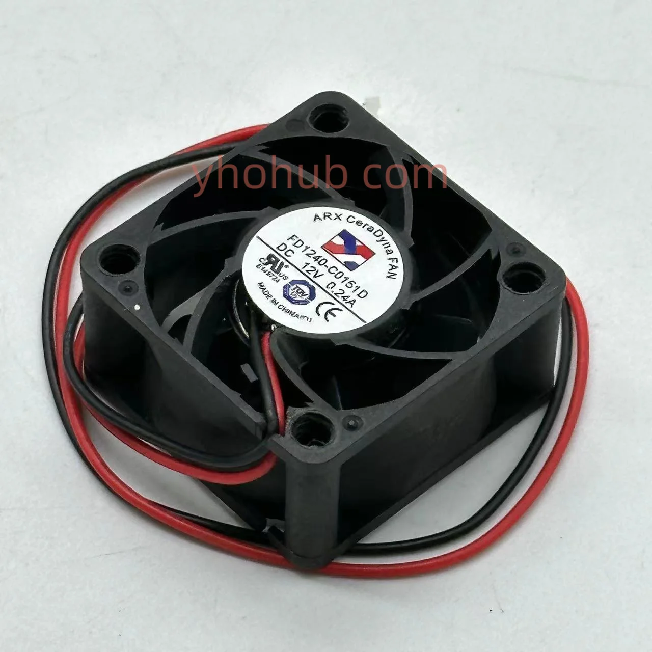 

ARX FD1240-C0151D Server Cooling Fan DC 12V 0.24A 40x40x20mm 2-Wire