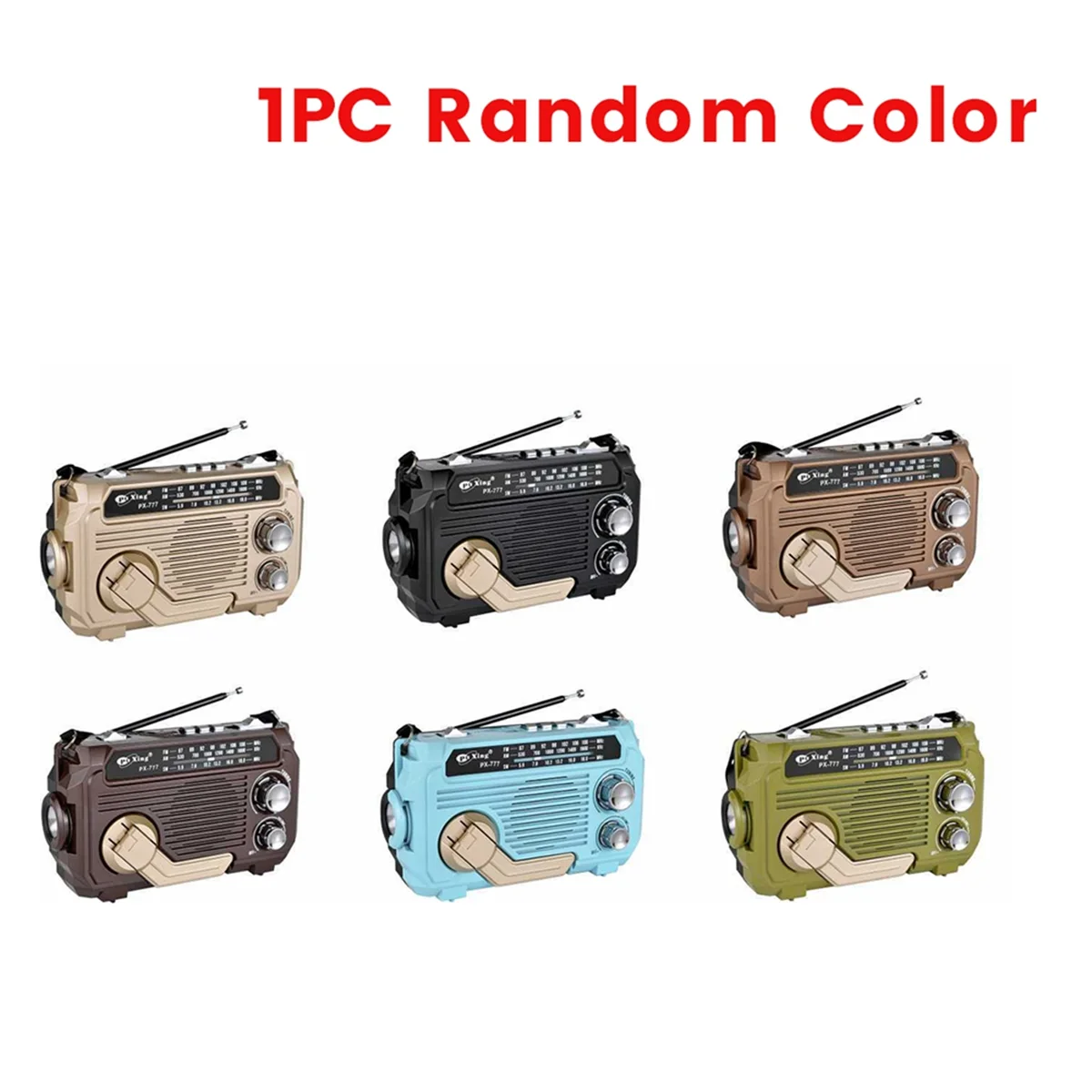 Radio Hand Crank Power Generation Solar Charging Three-Band Bluetooth Card MP3 Multifunction Play Radio