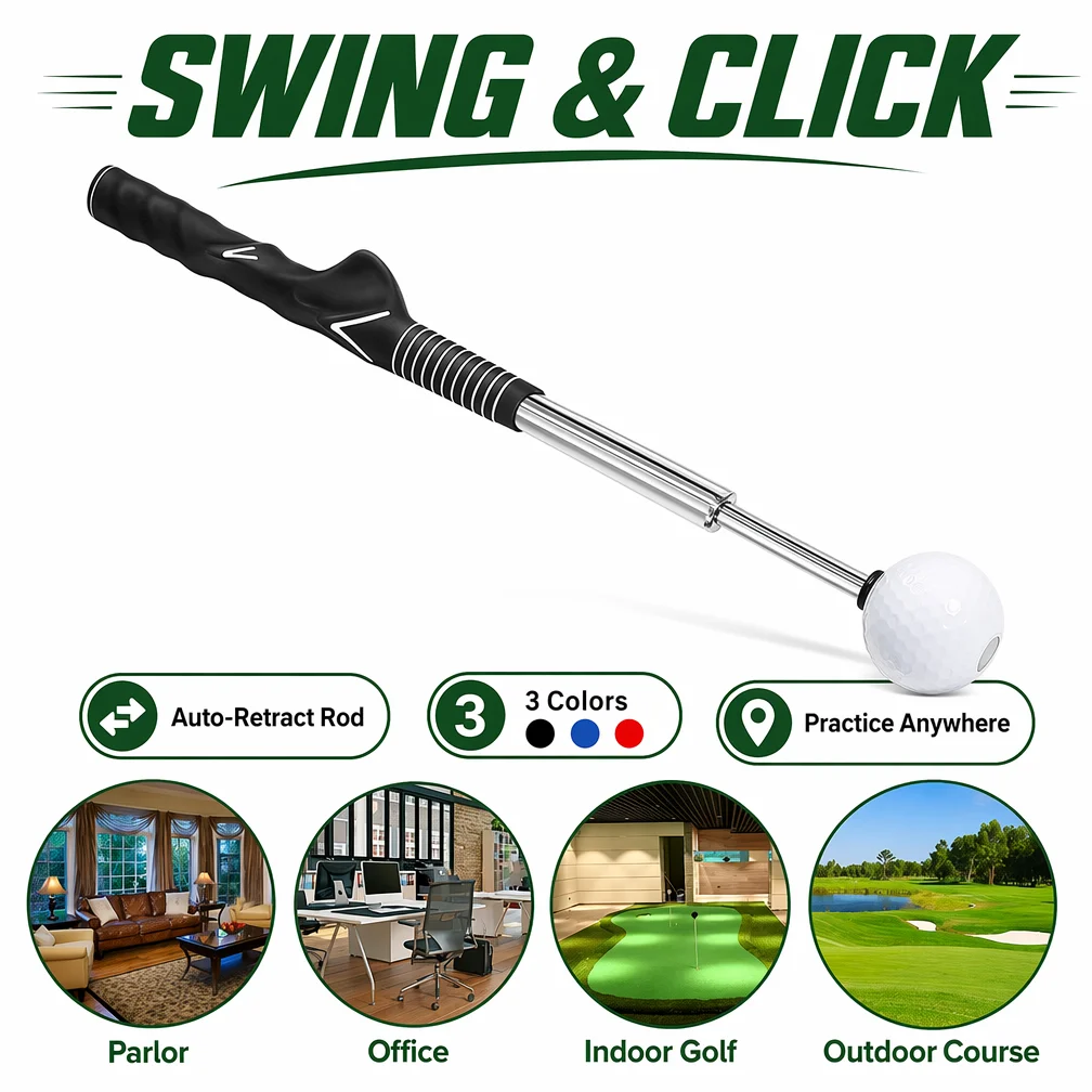 Golf Telescopic Swing Trainer Posture Corrector Practice Left Right Hand Golf Swing Practice Telescopic Rod Trainer For Beginner
