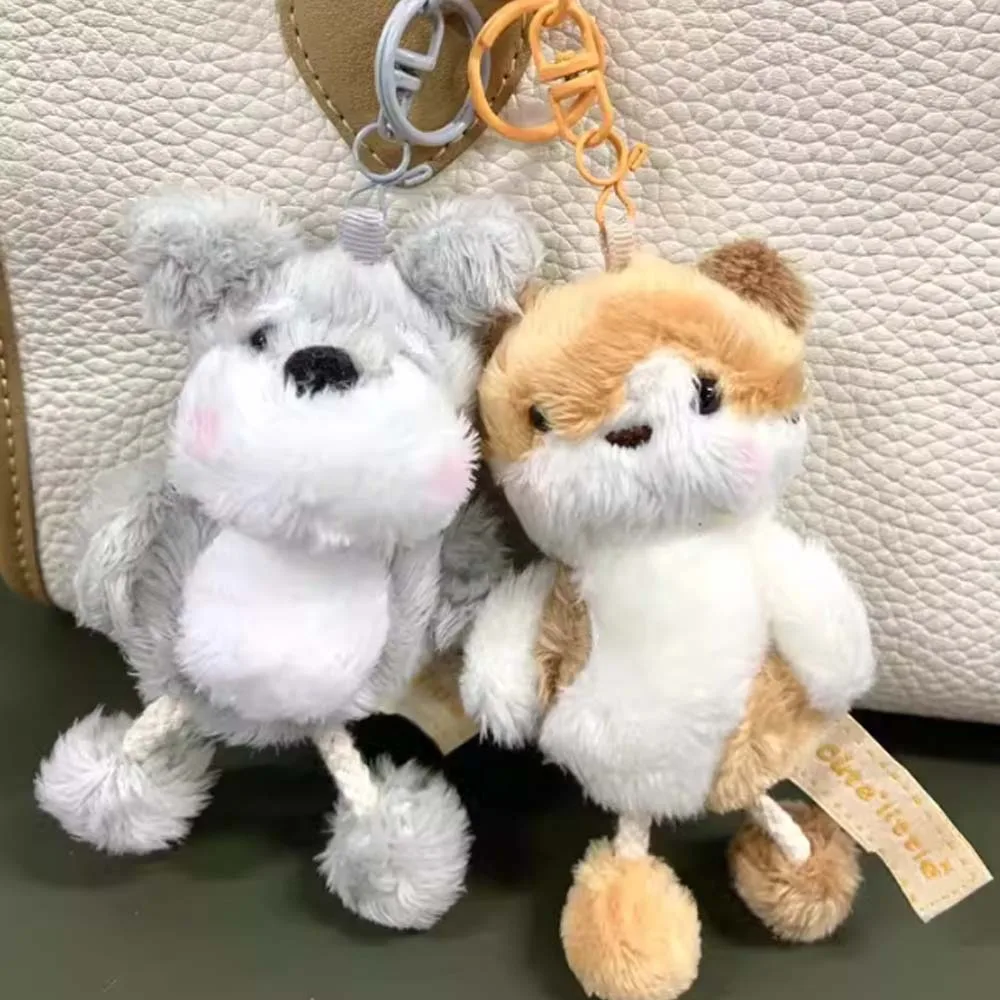 Милый мягкий медведь кукла брелок орнамент PP хлопок плюшевая подвеска в виде собаки забавный пингвин мультяшный брелок в виде животного сумка кулон