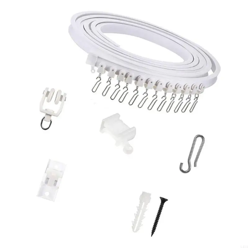 L43A Multipurpose Curtain Track Kits Bendable Rails for Shower Window Room Dividers