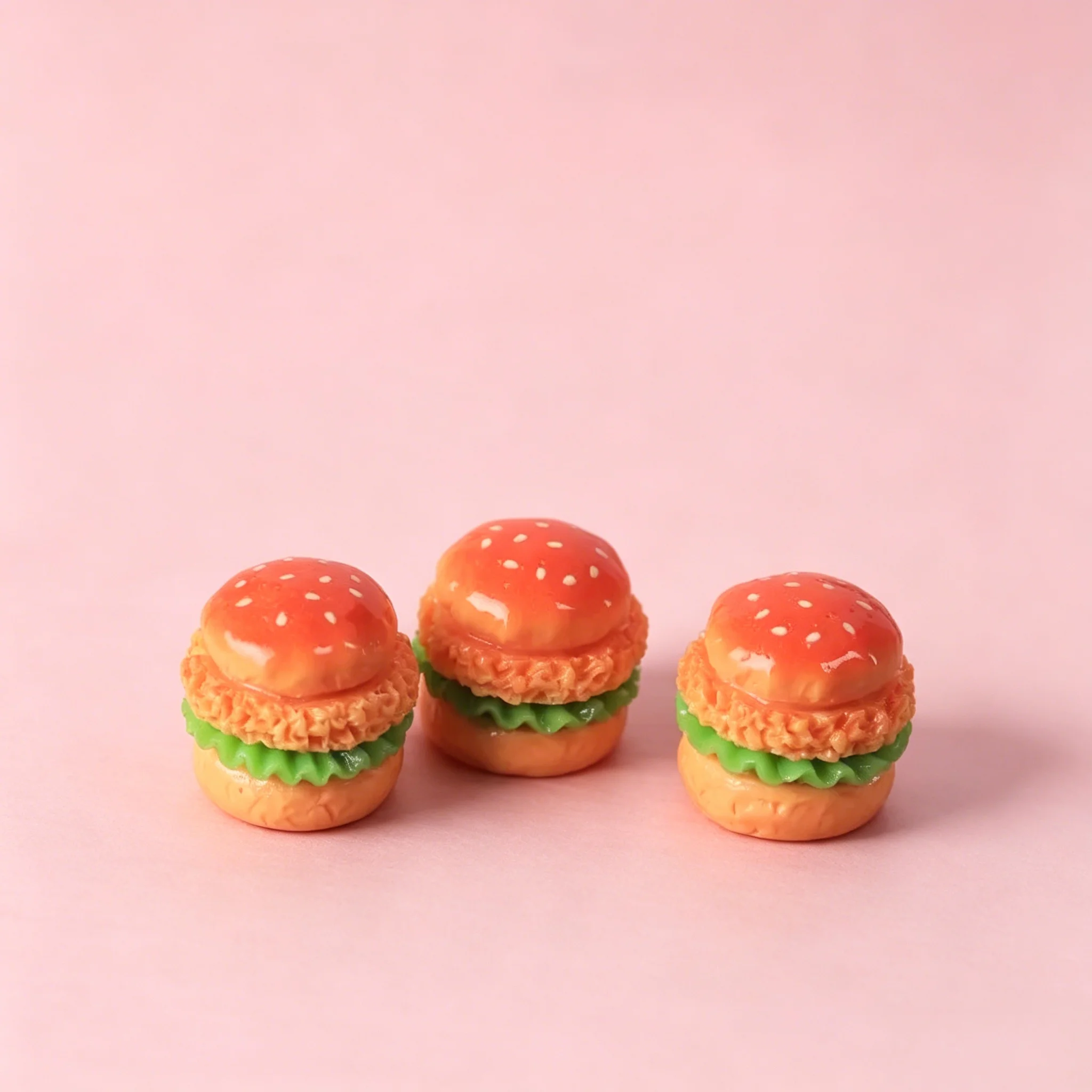 10 Stück Realistische Mini-Burger Harz-Anhänger - Simulierte Miniatur-Hamburger-Modelle für Puppenhaus-Küche & DIY-Bastelarbeiten – Detail 6