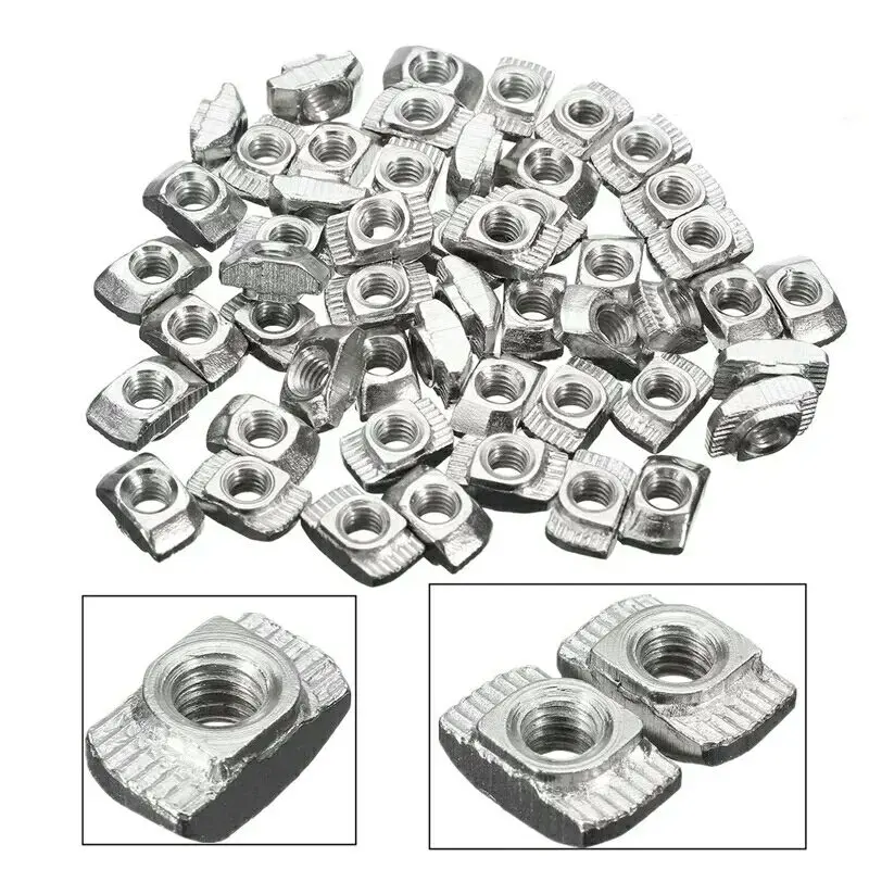 10-20Pcs Carbon Steel T Slot Nut, M4 M5 M6 M8 Hammer Head Nut for 20 30 40 Series Aluminum Extrusion