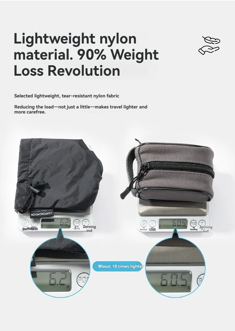 CAMPINGMOON Günstige XD-2F-BQ Nylon Outdoor Raketenofen-Tasche Leichtgewichtige 6,2g Aufbewahrungstasche für Bergsteigen und Camping – Detail 4